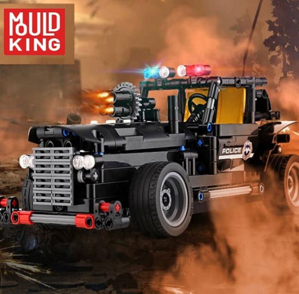 Ferngesteuerter Polizeigeländewagen aus der Mould King "Glory Guardians" - Serie, 464 Teile, 13007
