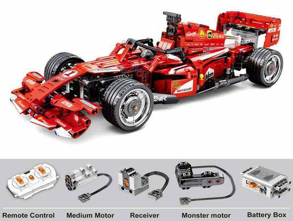 Ferngesteuerter Formel 1 Rennwagen "FRR-F1" von Sembo, 585 Teile, 701000