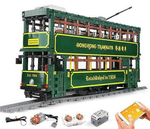 Ferngesteuerte HongKong Tram/Straßenbahn von Mould King, 2528 Teile, KB120