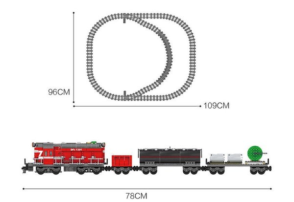 Elektrische Eisenbahn aus der "Rail Train Serie" von Kazi, 1002 Teile, KY98219