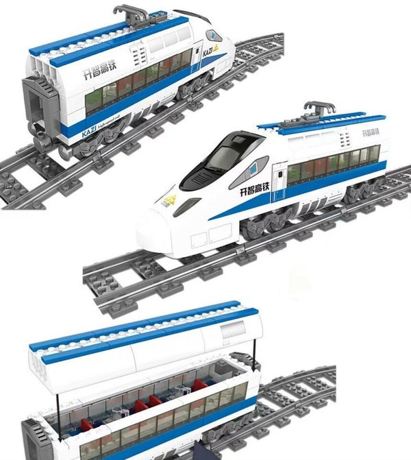 Elektrische Eisenbahn aus der "Rail Train Serie" von Kazi, 474 Teile, KY98227